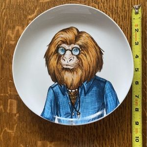 West Elm Dapper Animal Plate - Monkey